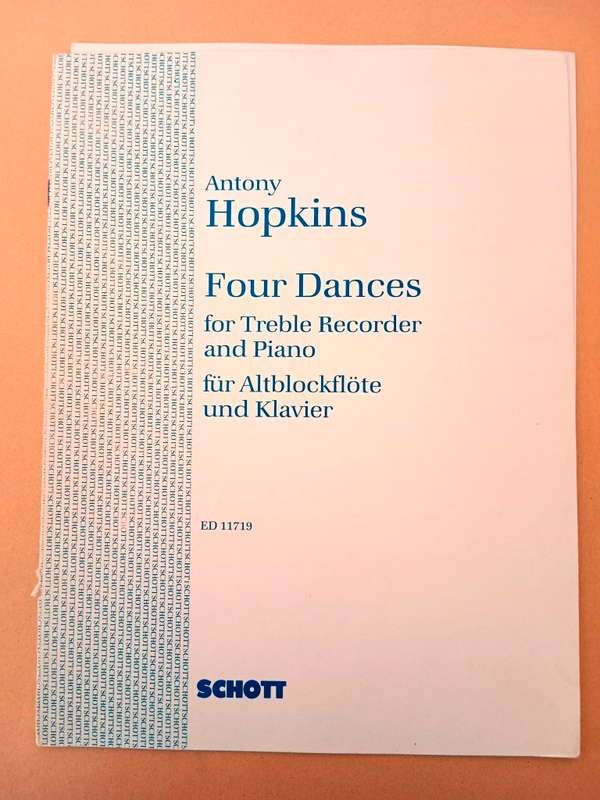 Four Dances for Treble Recorder and Piano, Antony Hopkins