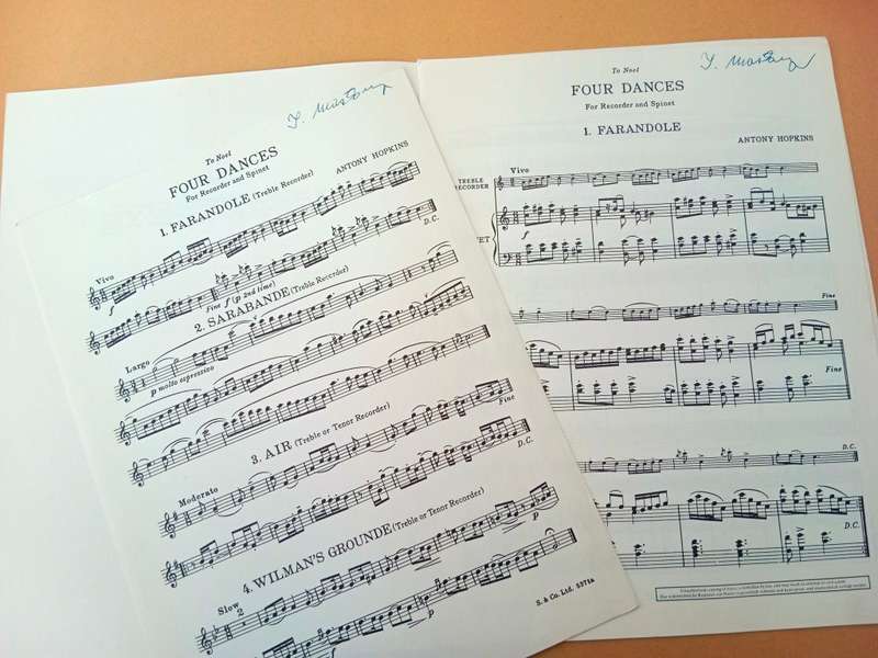 Four Dances for Treble Recorder and Piano, Antony Hopkins