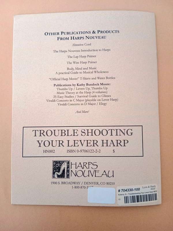 Troubleshooting your Lever Harp, David Kolacny