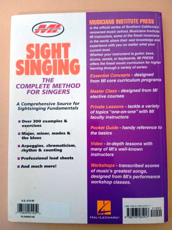 Sightsinging - The Complete Method for Singers, Mike Campbell