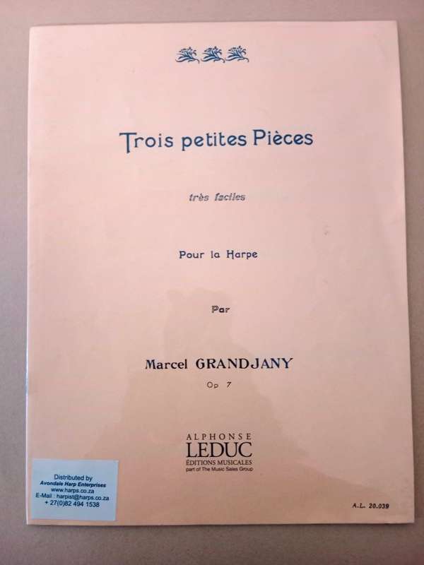 Three Pieces for Harp, Marcel Grandjany, opus 7