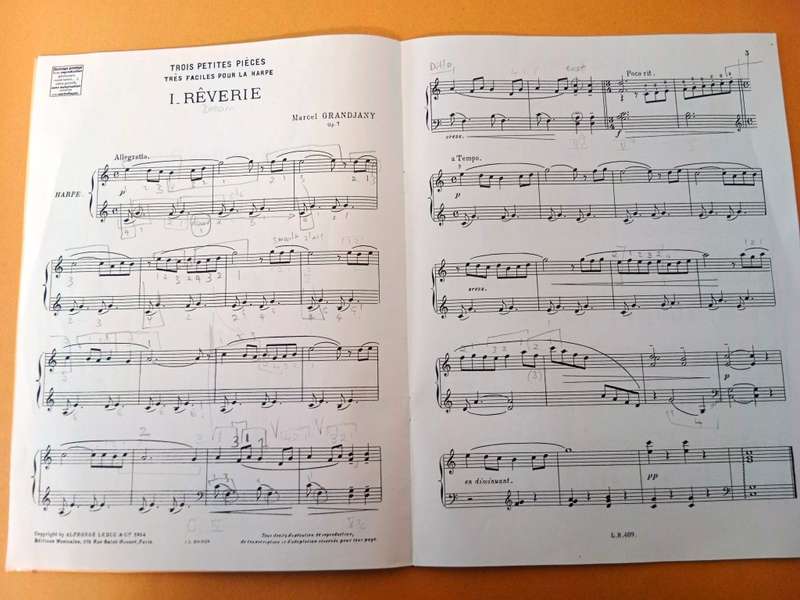 Three Pieces for Harp, Marcel Grandjany, opus 7