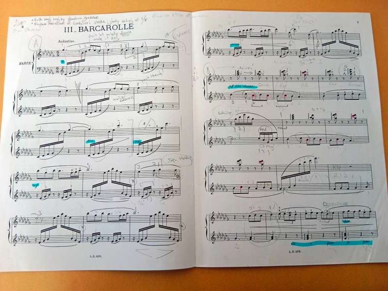 Three Pieces for Harp, Marcel Grandjany, opus 7