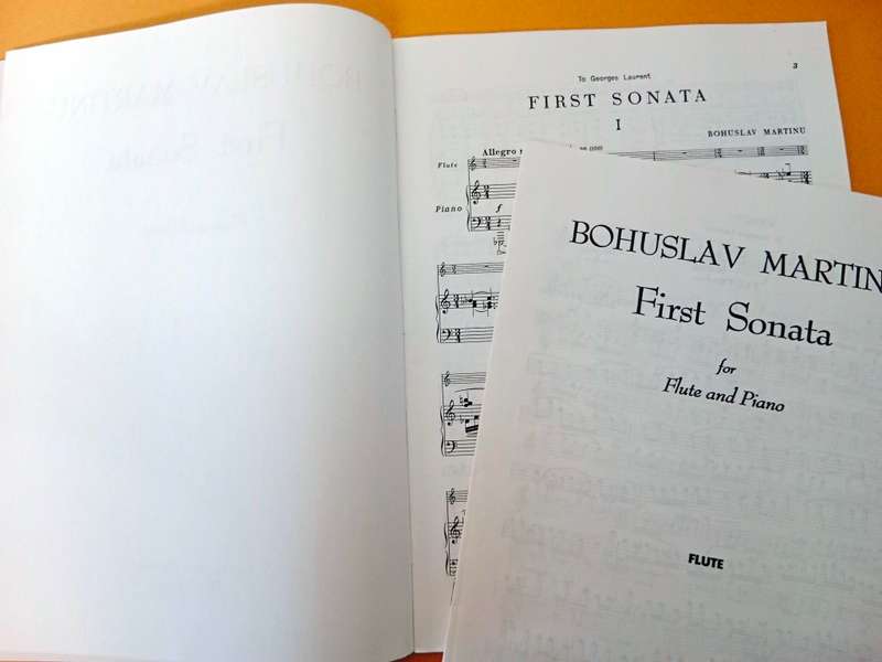 First Sonata for flute and piano, Bohuslav Martinu