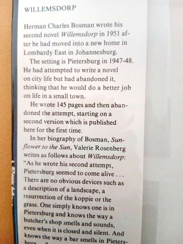 Willemsdorp, Herman Charles Bosman