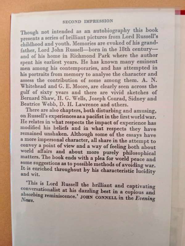 Portraits from Memory and Other Essays, Bertrand Russell