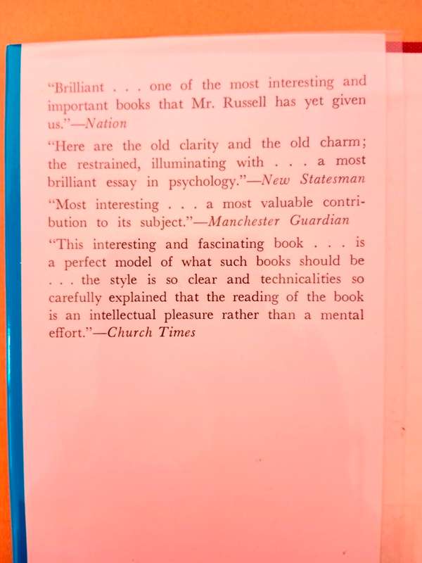 The Analysis of Mind, Bertrand Russell
