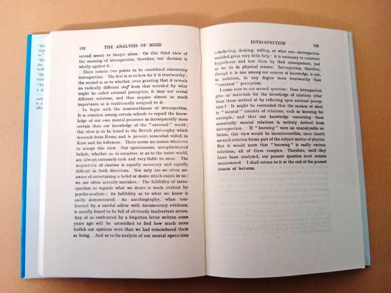 The Analysis of Mind, Bertrand Russell