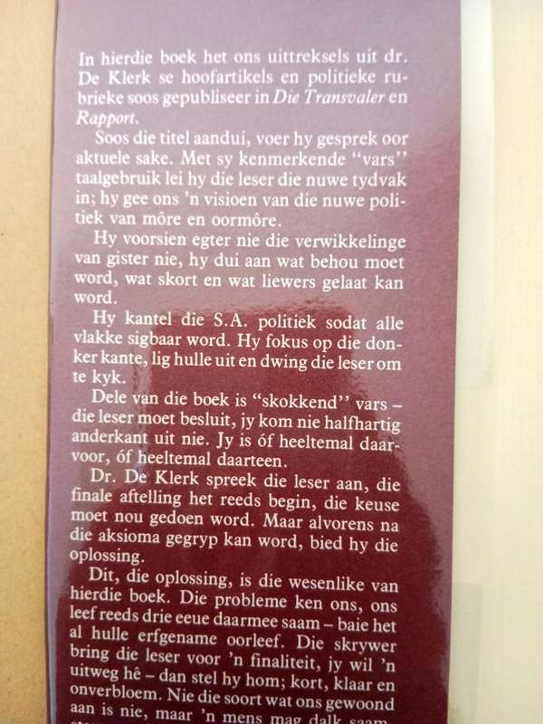 Politieke Gesprek, Willem de Klerk