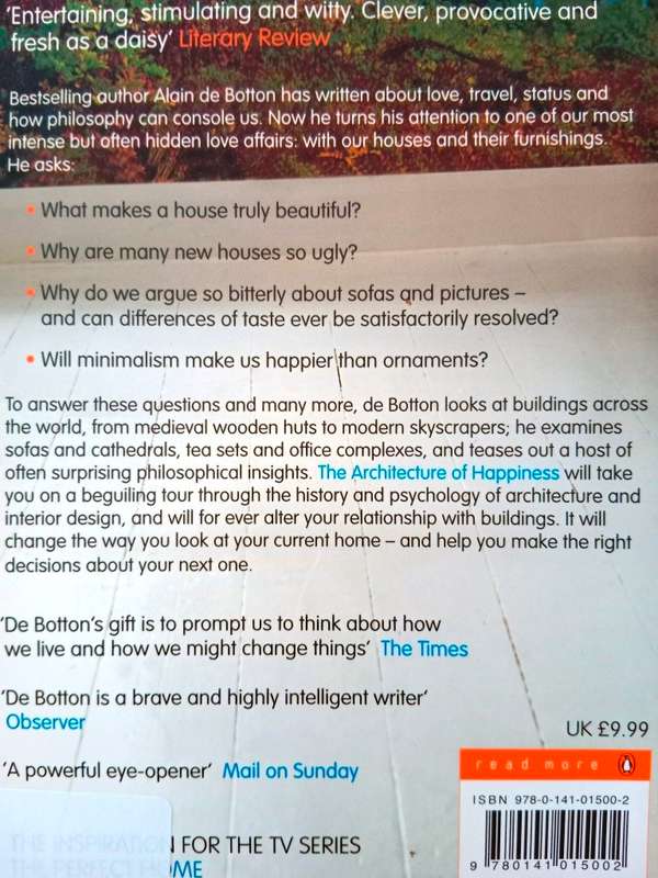 The Architecture of Happiness, Alain de Botton