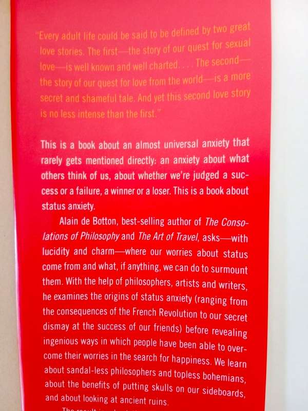Status Anxiety, Alain de Botton