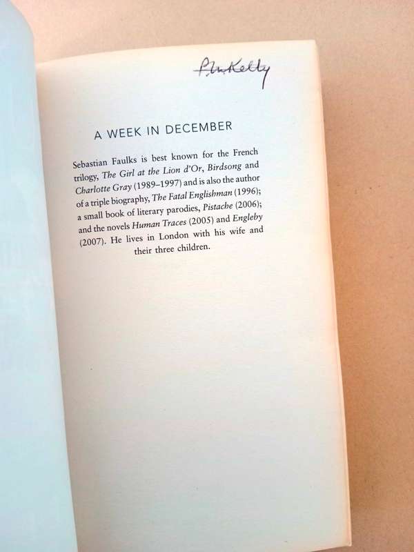 A Week in December, Sebastian Faulks