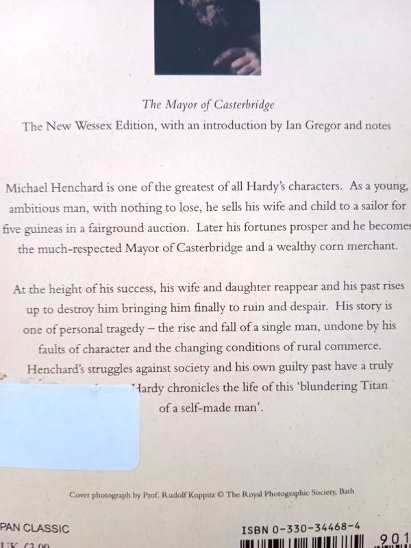 The Mayor of Casterbridge, Thomas Hardy