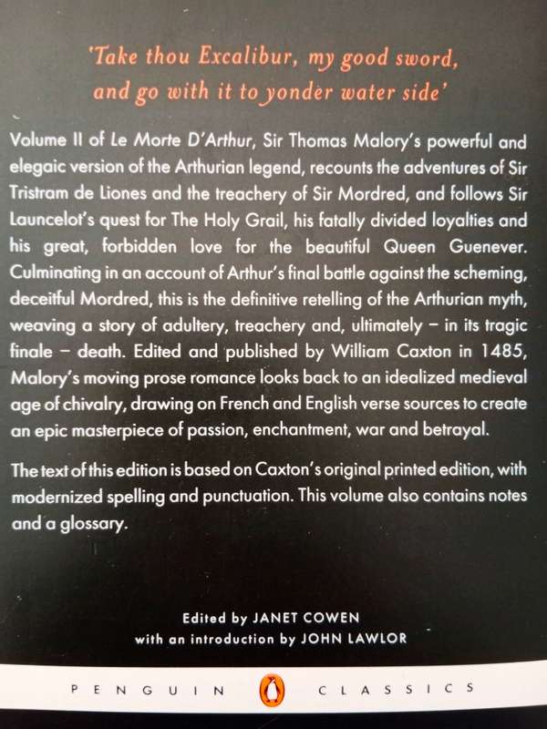 Le Morte D'Arthur Volume II, Sir Thomas Malory