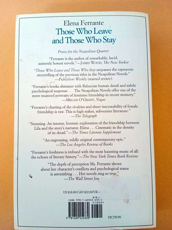 Those Who Leave and Those Who Stay, Elena Ferrante