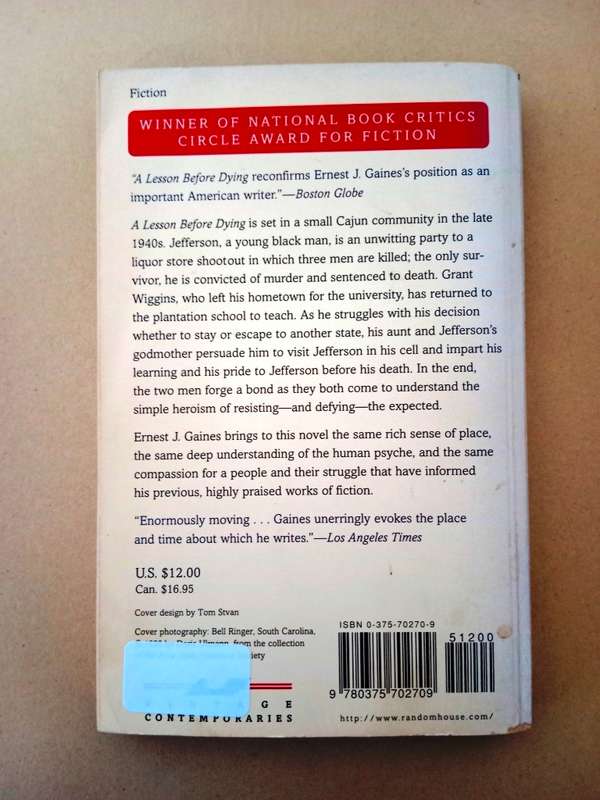 A Lesson Before Dying, Ernest J. Gaines