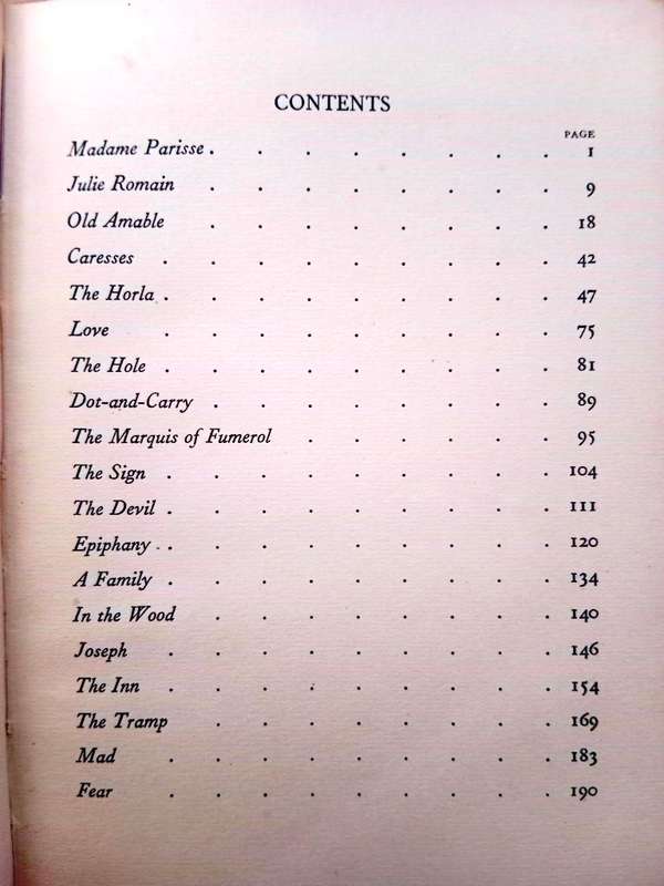 The Horla and other Stories, Guy de Maupassant