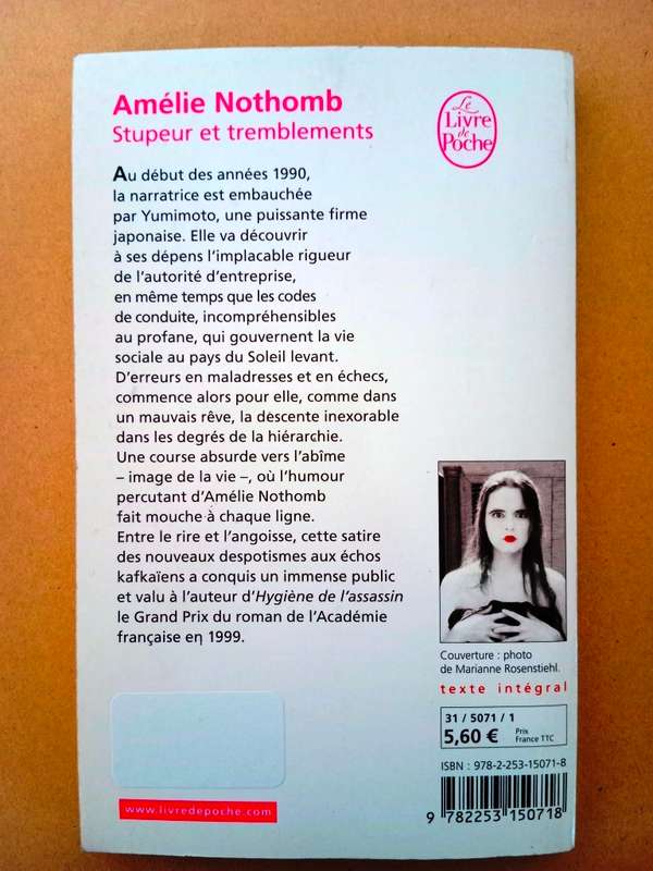 Stupeur et tremblements, Amélie Nothomb