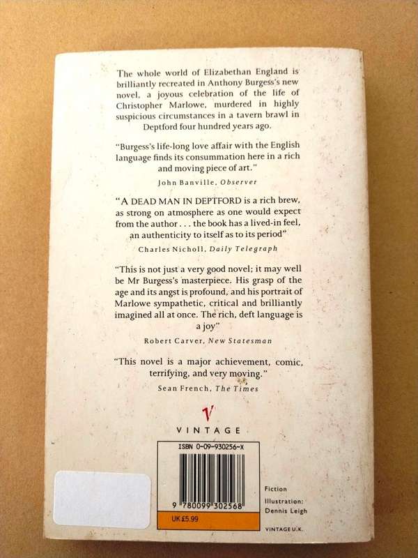A Dead Man in Deptford, Anthony Burgess
