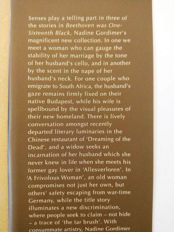 Beethoven was One-Sixteenth Black and other Stories, Nadine Gordimer