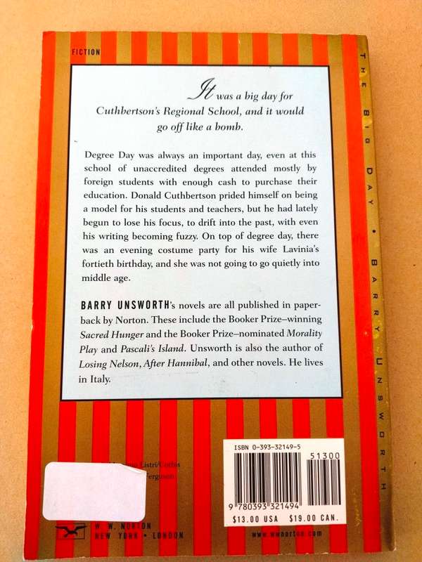 The Big Day, Barry Unsworth