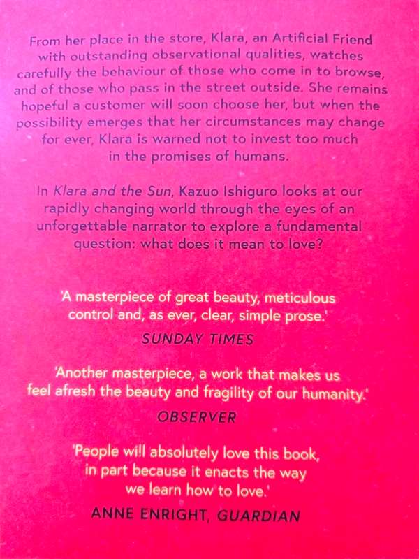 Klara and the Sun, Kazuo Ishiguro