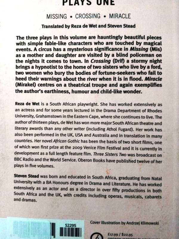 Plays One - Missing / Crossing / Miracle, Reza de Wet