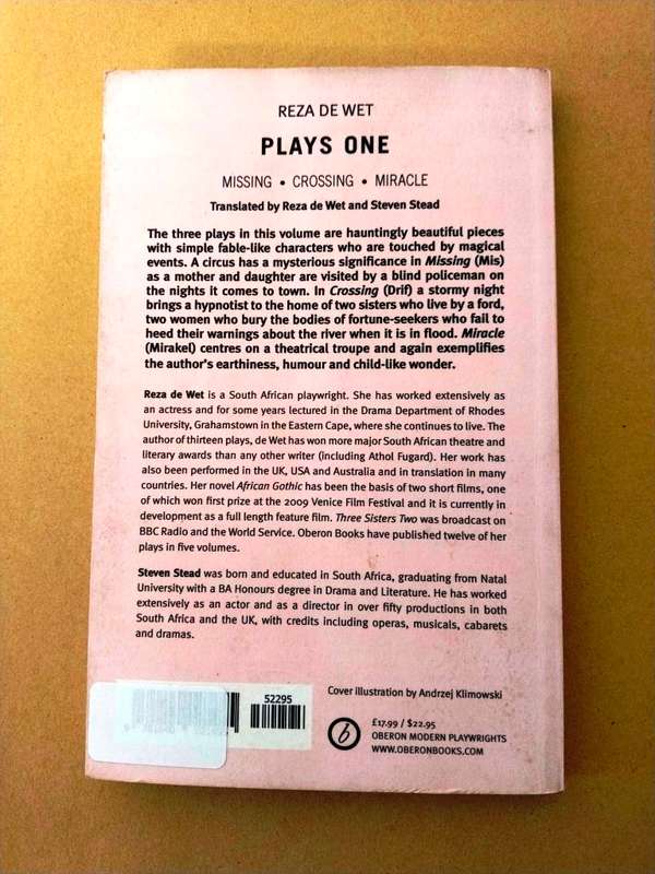 Plays One - Missing / Crossing / Miracle, Reza de Wet