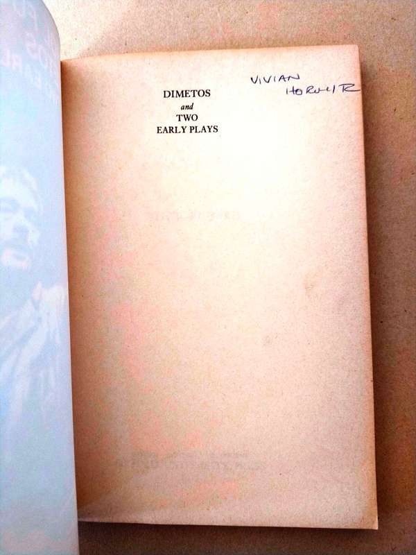 Dimetos and Two Early Plays, Athol Fugard