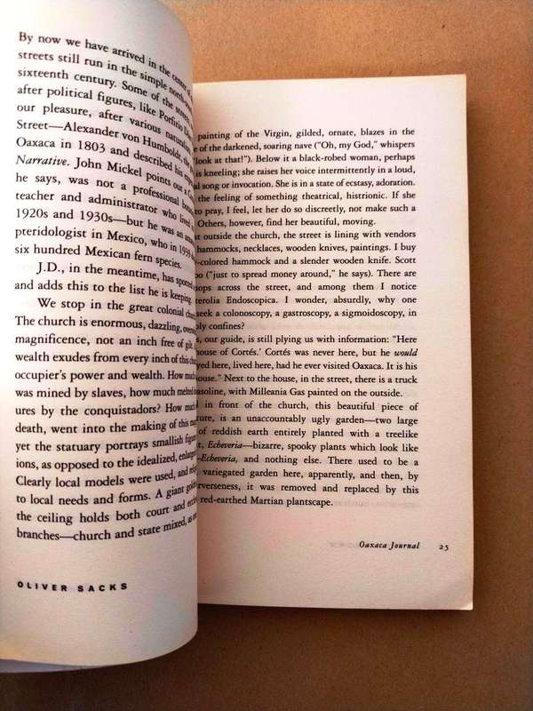 Oaxaca Journal, Oliver Sacks