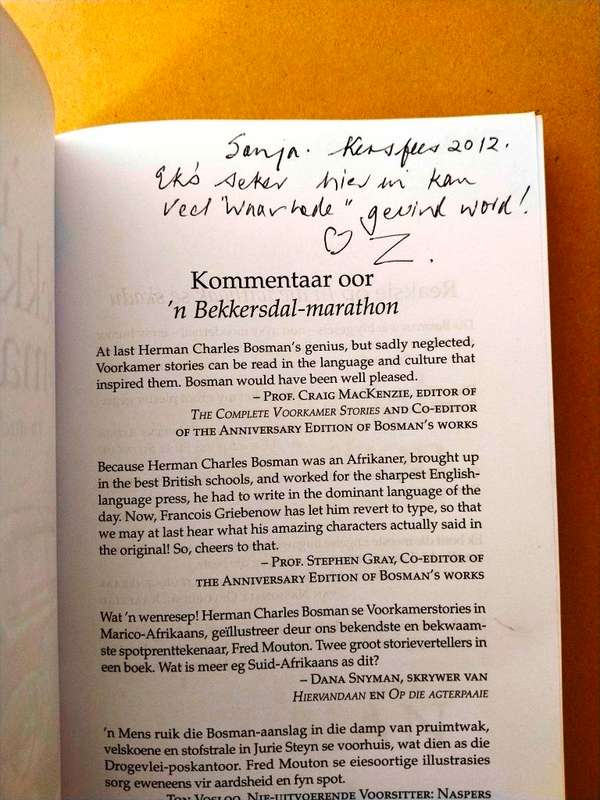 'n Bekkersdal-marathon en ander Voorkamerstories, Herman Charles Bosman