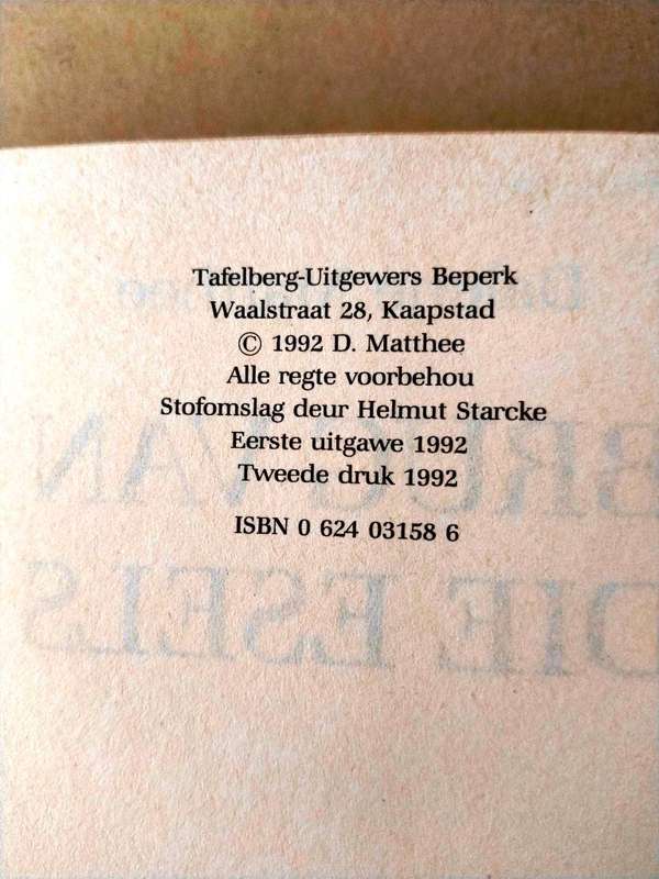 Brug van die Esels, Dalene Matthee