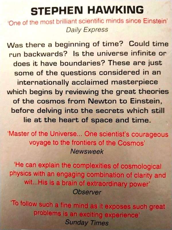 A Brief History of Time, Stephen Hawking