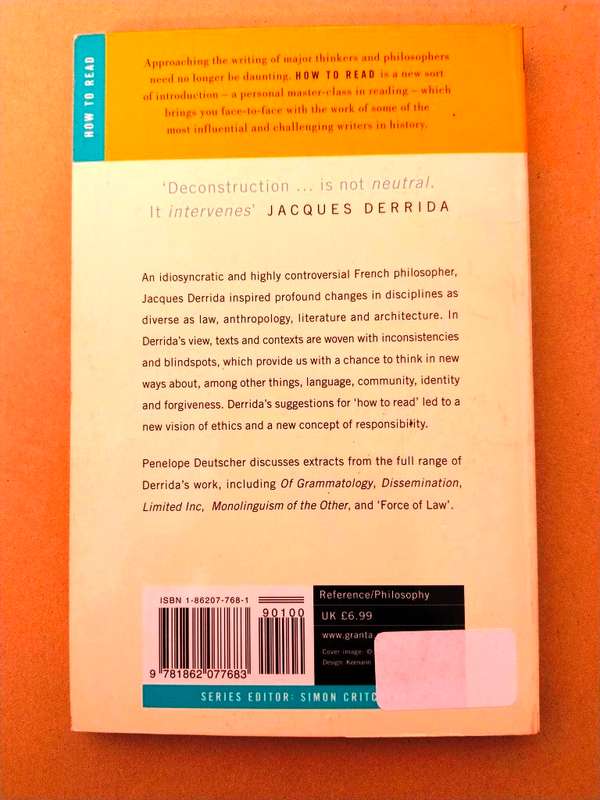 How to Read Derrida, Penelope Deutscher