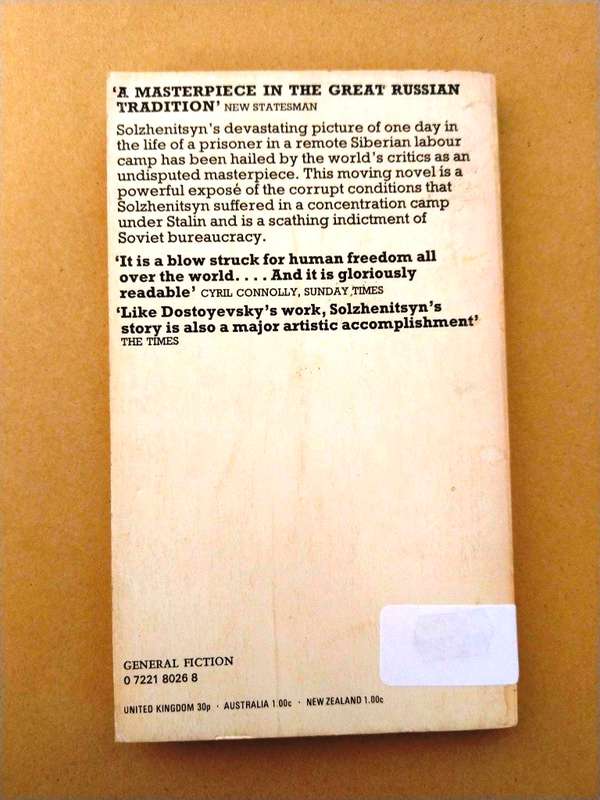 One Day in the Life of Ivan Denisovitch, Alexander Solzhenitsyn