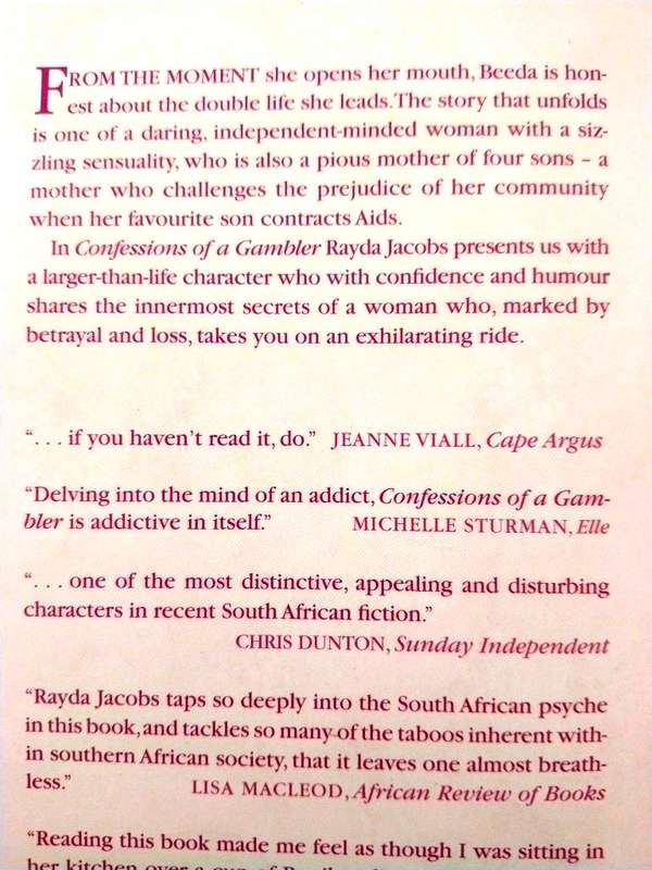 Confessions of a Gambler, Rayda Jacobs