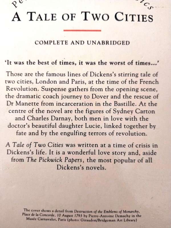 A Tale of Two Cities, Charles Dickens