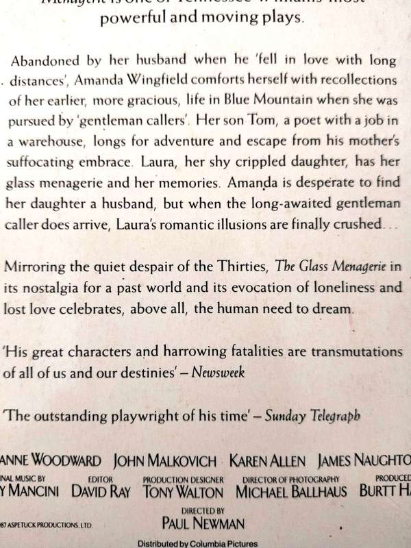 The Glass Menagerie, Tennessee Williams