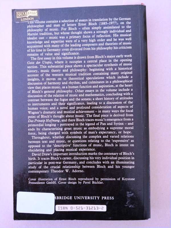 Essays on the Philosophy of Music, Ernst Bloch