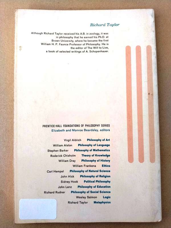 Metaphysics, Richard Taylor