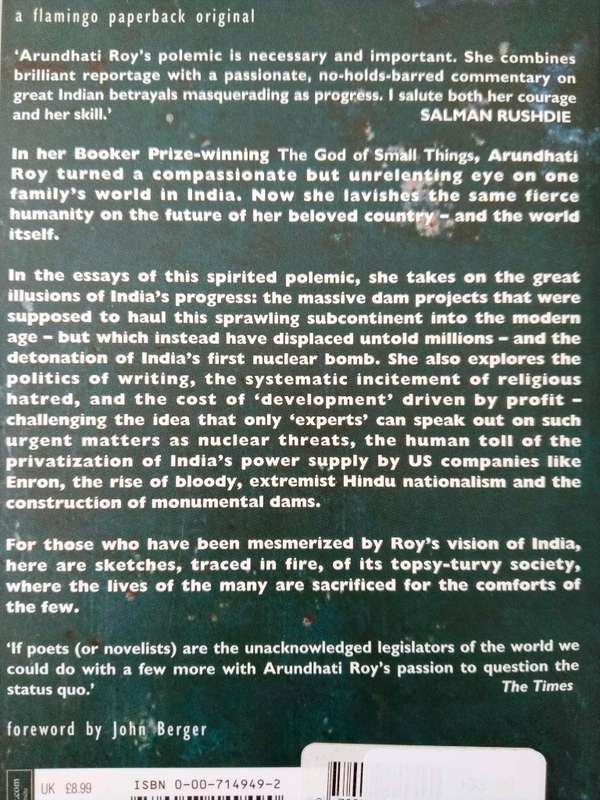 The Algebra of Infinite Justice, Arundhati Roy