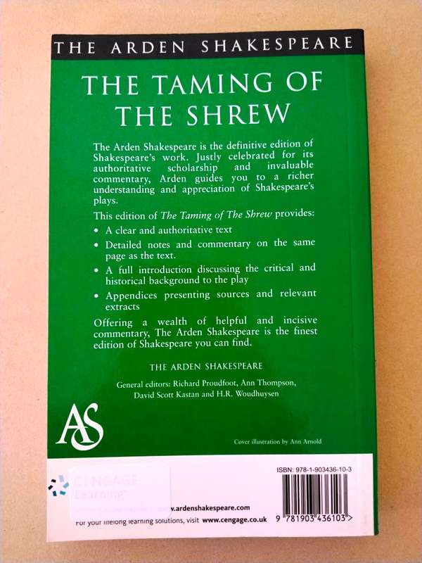The Taming of the Shrew, William Shakespeare [Arden edition, with extensive notes]