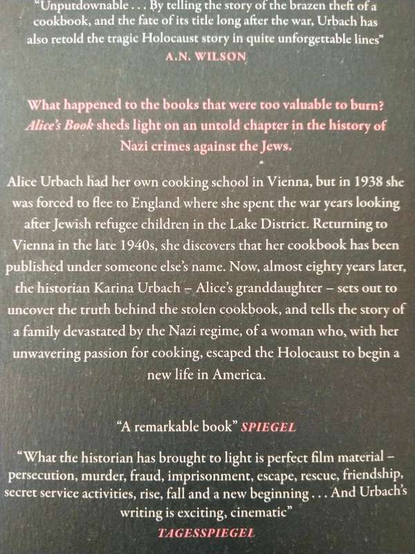 Alice's Book - How the Nazis Stole my Grandmother's Cookbook, Karina Urbach