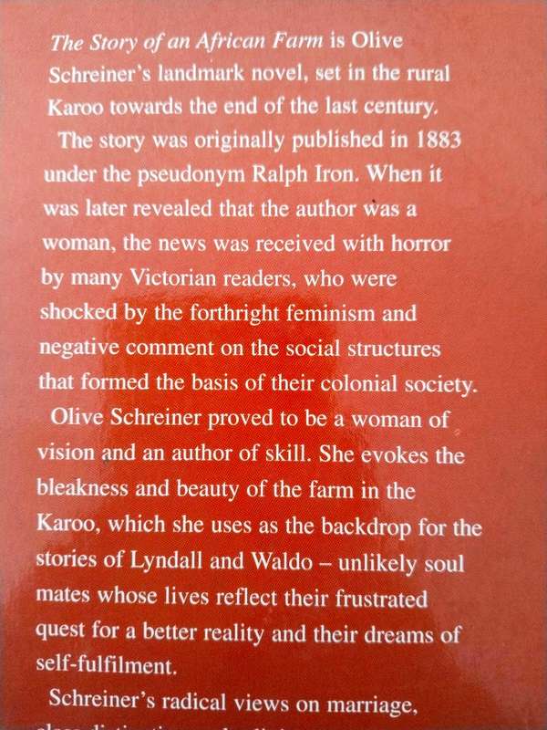 The Story of an African Farm, Olive Schreiner