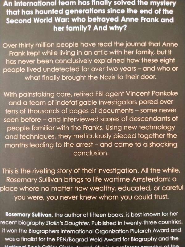 The Betrayal of Anne Frank - A Cold Case Investigation, Rosemary Sullivan