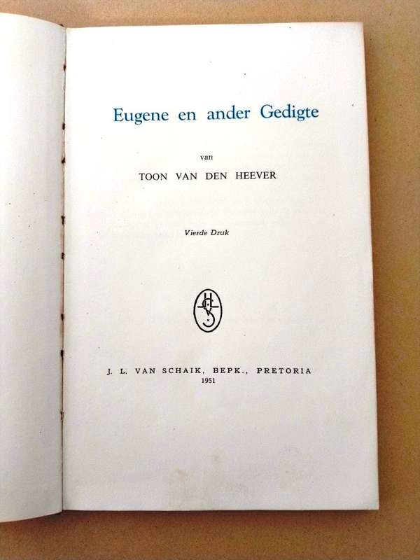 Eugene en ander gedigte, Toon van den Heever