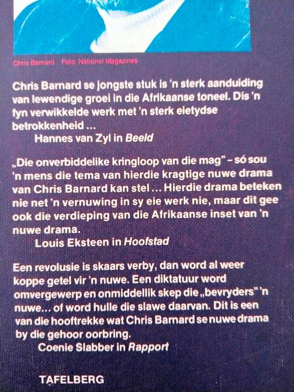 'n Man met vakansie, Chris Barnard ['n toneelstuk]