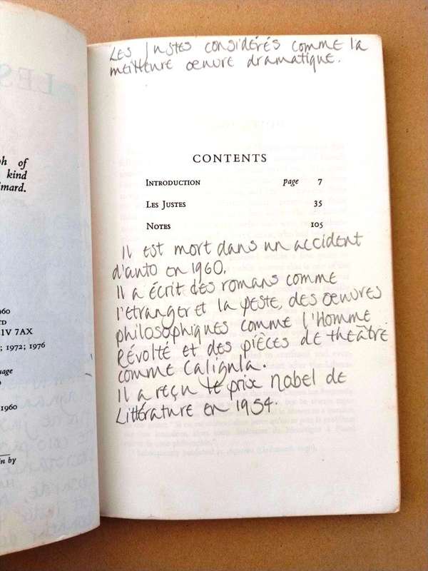 Les Justes, Albert Camus