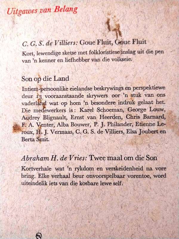 Die Smal Baan, F.I.J. van Rensburg