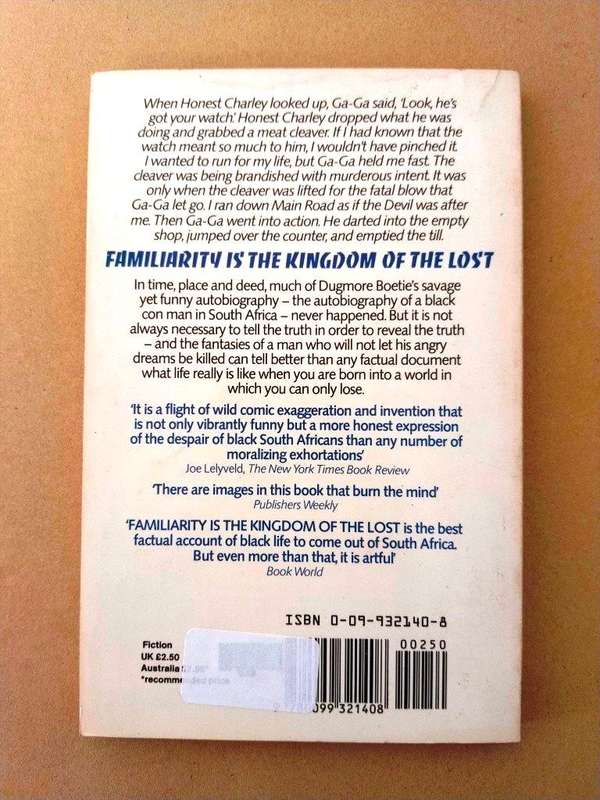 Familiarity is the Kingdom of the Lost, Dugmore Boetie